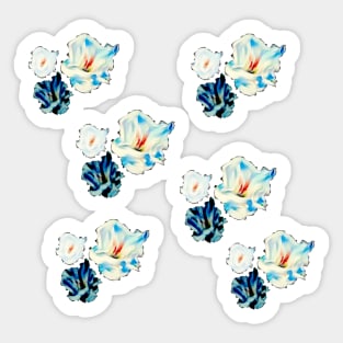 Blue geranium pattern Sticker